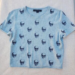 360-cashmere Women's Blue and Grey Jumper